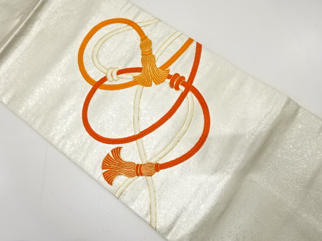 JAPANESE NAGOYA OBI / EMBROIDERY / KUMIHIMO CORD PATTERN